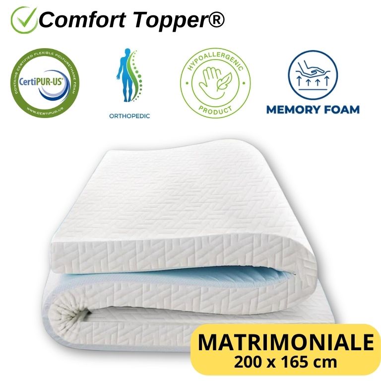 Topper installato sul materasso
